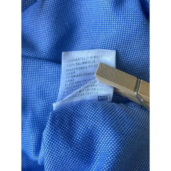 Lacoste Vintage 80s90s Men's Oxford Shirt Button Down LS Blue France Size 42 - Picture 8 of 11